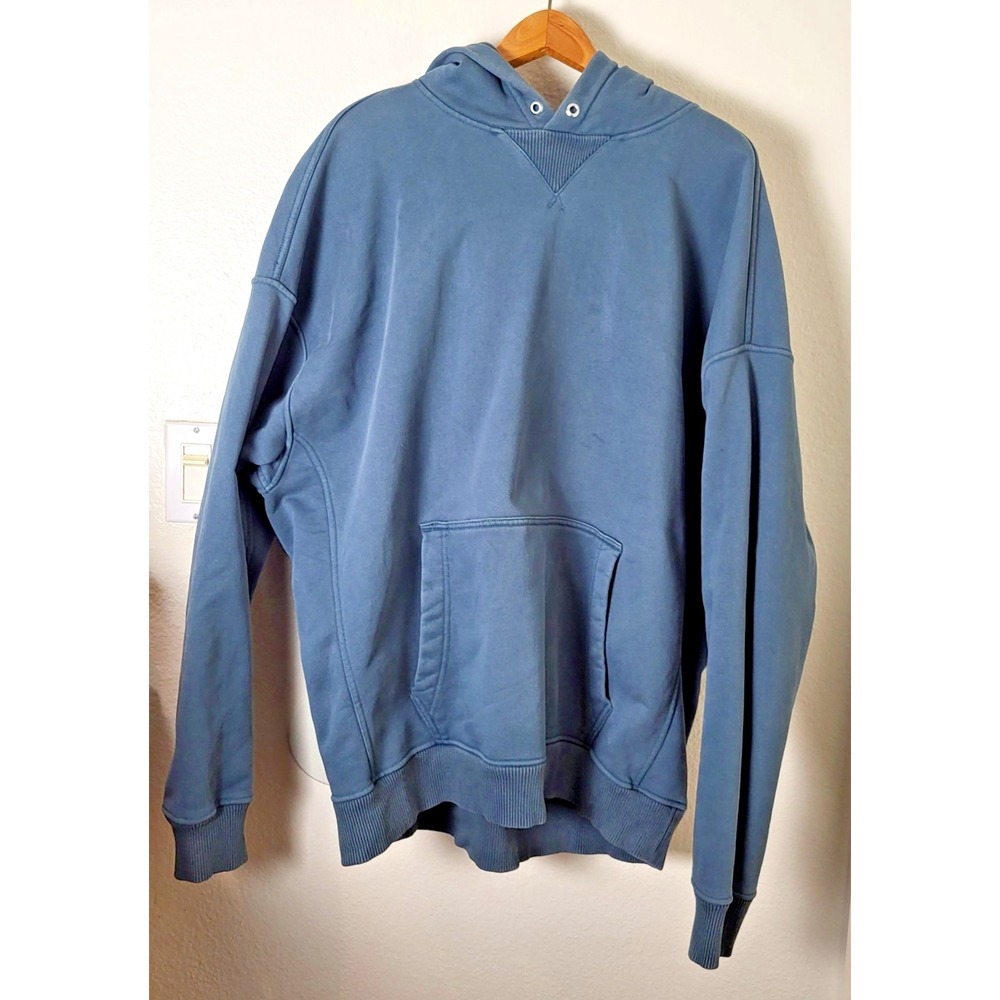 Abercrombie & Fitch Hoodie Sweatshirt Mens XL Blue-Green Oversized Heavyweight